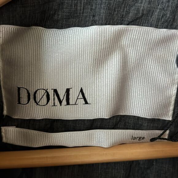 Doma Women’s Cropped Leather Bomber Jacket with Detachable Shearling Collar - L - Picture 2 of 9